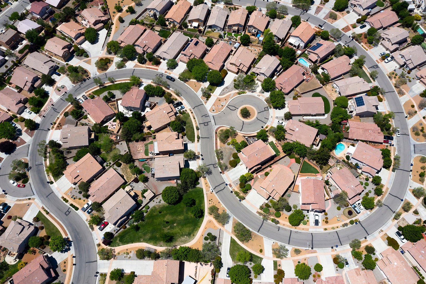 Birds Eye View of Housing Development