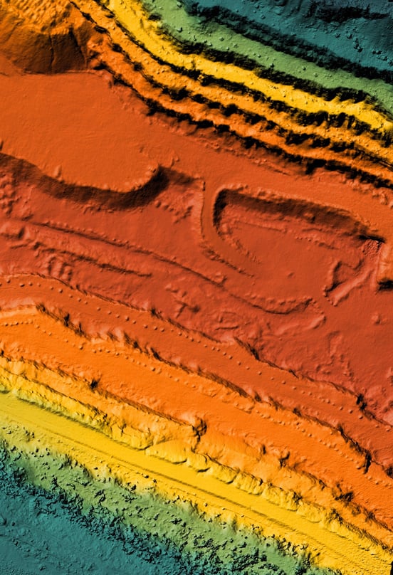 DEM - digital elevation model of a excavation site